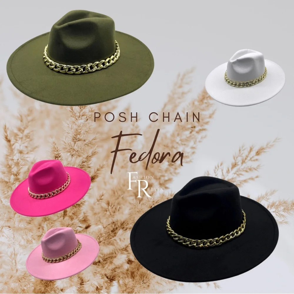 Cosmo Fedora Hat: Black - Picture 2 of 3